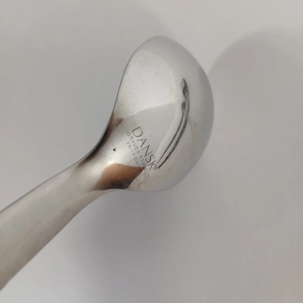 Dansk AMENI T Graves Stainless 18/10 Glossy Flatware 2 Soup Spoons 1 Teaspoon